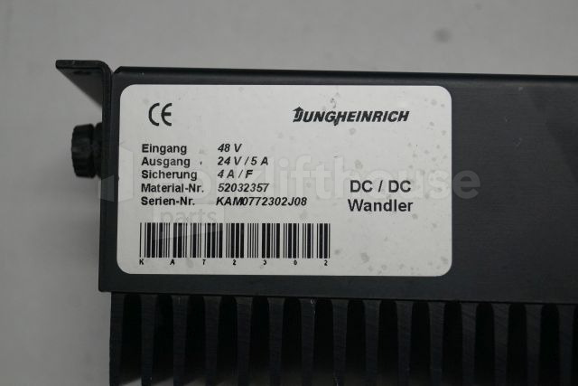 Elektros sistema - Krovimo technika Jungheinrich 52032357 Omvormer Transformer 48V -> 24V/5A for EKS310 sn. KAMO772302J08: foto 2