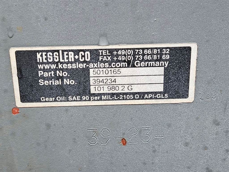 Ašis ir dalys - Statybinė technika Liebherr LH80-5010165-Kessler+CO 101.980.2G-Axle/Achse: foto 8