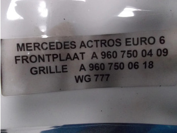 Mercedes-Benz ACTROS A 960 750 04 09 / A 960 750 06 18 FRONTPLAAT/GRILLE EURO 6 - Grotelės - Sunkvežimis: foto 3