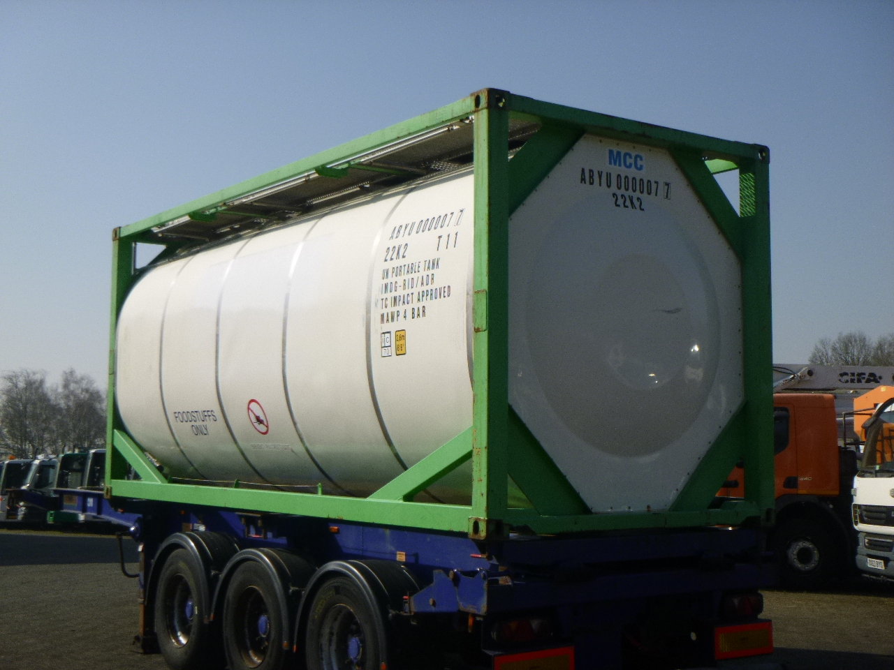 Tank konteineris, Puspriekabė Danteco Food tank container inox 20 ft / 25 m3 / 1 comp: foto 3