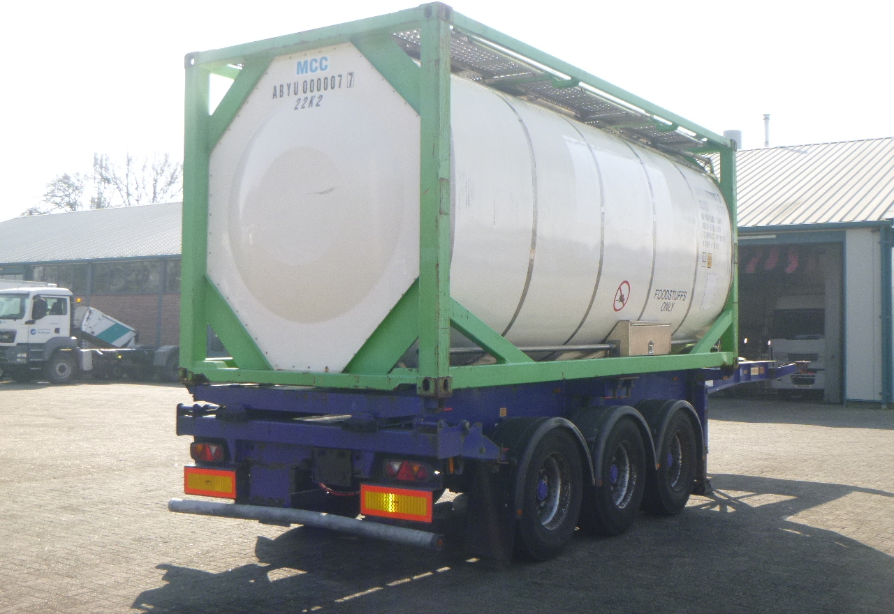 Tank konteineris, Puspriekabė Danteco Food tank container inox 20 ft / 25 m3 / 1 comp: foto 4