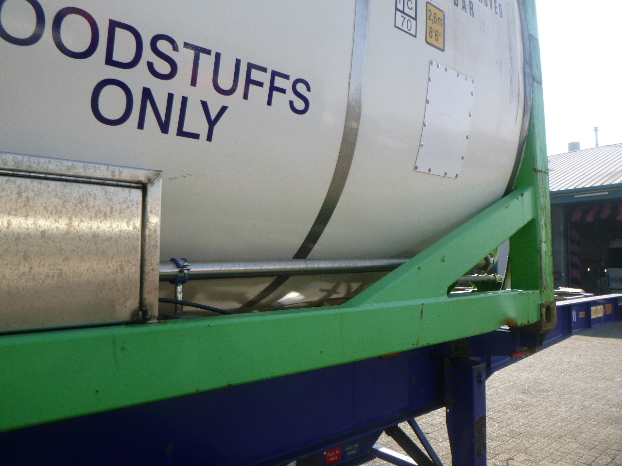 Tank konteineris, Puspriekabė Danteco Food tank container inox 20 ft / 25 m3 / 1 comp: foto 9