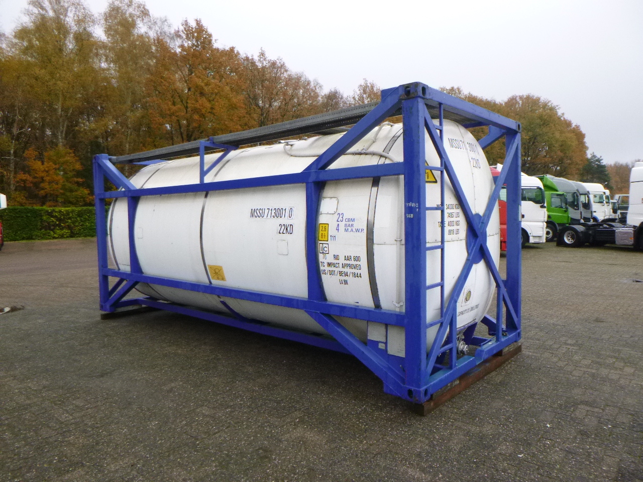 Tank konteineris, Puspriekabė M Engineering Chemical tank container inox 20 ft / 23 m3 / 1 comp: foto 2
