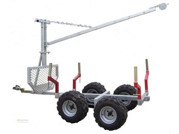 Vemac ATV Quad 2ton Rückewagen Holzrückewagen Forst Kran Traktor - Miško priekaba