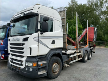 Miškovežis sunkvežimis Scania R 730 Kurzholztransporter mit Ladekran