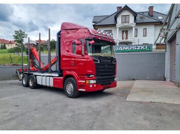 Miško priekaba, Sunkvežimis su kranu Scania R520 V8 do drewna lasu kłody epsilon Loglift doll huttner: foto 1
