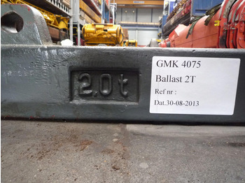 Atsvara - Statybinė technika Grove Grove GMK 4075 counterweight 2,0 ton: foto 3