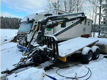 Platforminė/ Bortinė priekaba Mowi 300 forestry trailer with crane: foto 1
