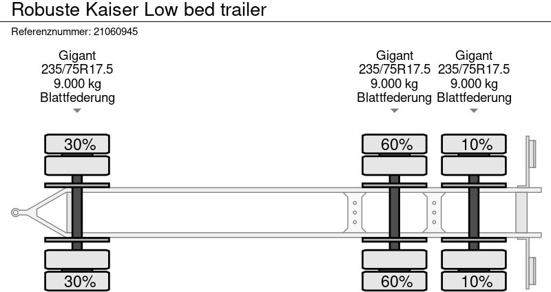 Žemo profilio platforma priekaba Robuste Kaiser Low bed trailer: foto 12