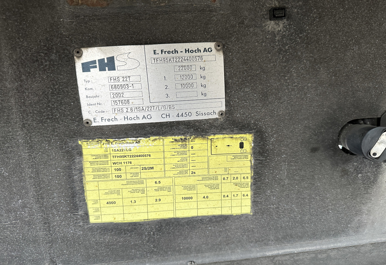 Refrižeratorius puspriekabė 2002 Frech-Hoch FHS22T box: foto 13