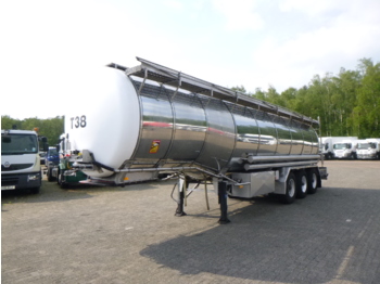 Puspriekabė cisterna pervežimui maisto produktų Burg Food tank inox 30.5 m3 / 3 comp + pump: foto 1