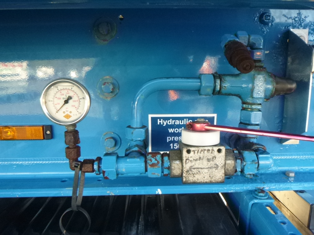Puspriekabė cisterna pervežimui miltų Feldbinder Powder tank alu 60 m3 / Compressor diesel engine.: foto 21