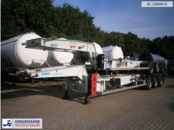 Asca 3-axle tank container trailer 20 ft. ADR/GGVS - Konteineris-vežimus/ Sukeisti kūną puspriekabė