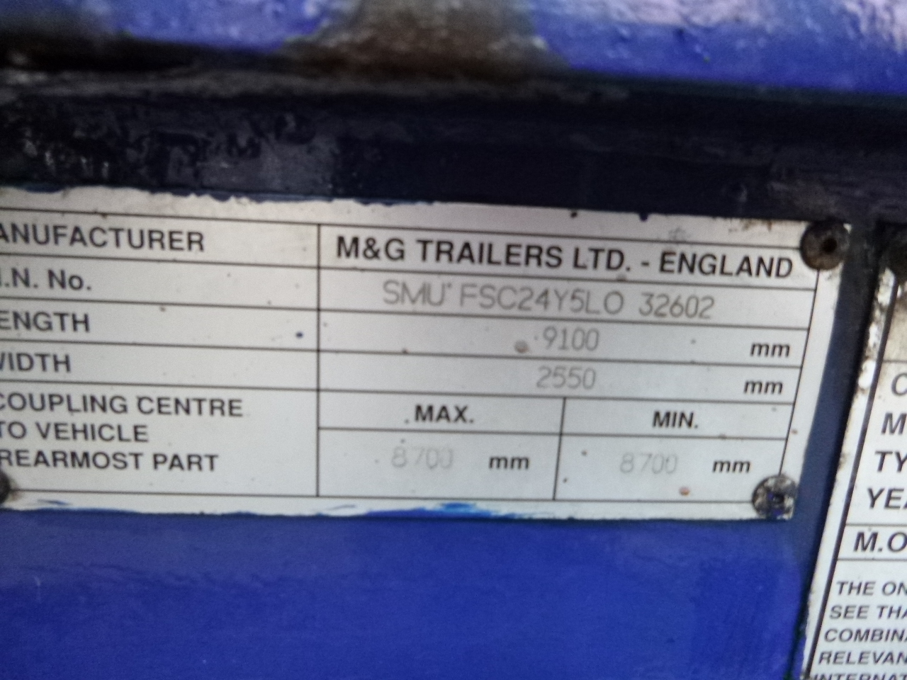 Konteineris-vežimus/ Sukeisti kūną puspriekabė M & G 3-axle container trailer 20-30 ft: foto 7