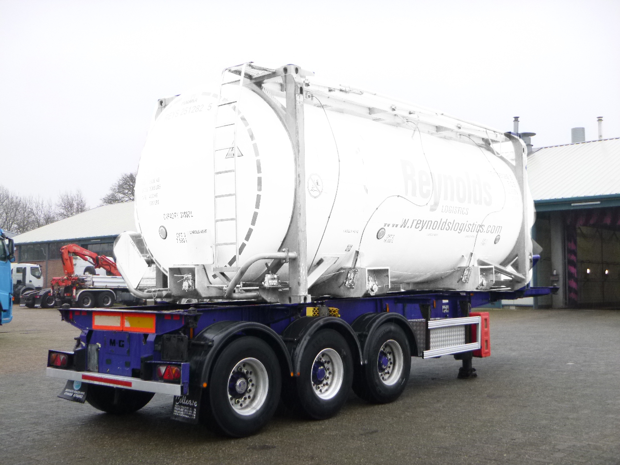 Konteineris-vežimus/ Sukeisti kūną puspriekabė M & G 3-axle container trailer 20-30 ft: foto 4