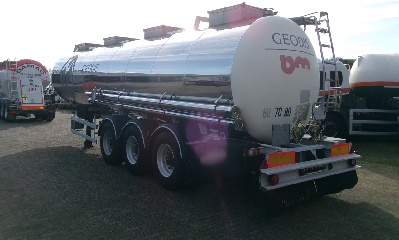 Puspriekabė cisterna pervežimui chemikalų Magyar Chemical tank inox 29.8 m3 / 1 comp: foto 3