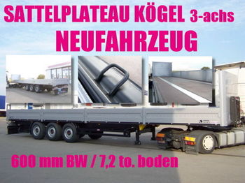 Kögel SN 24 / PLATEAU / plattform / baustoffe / STAHL - Platforminė/ Bortinė puspriekabė