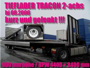  TRACON 2-achs / LENKACHSE / BPW / NL 28690 kg - Platforminė/ Bortinė puspriekabė