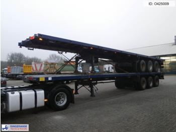 Traylona 3-axle platform trailer 59000KG / Extendable 21.5M - Platforminė/ Bortinė puspriekabė