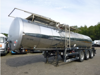 Clayton Food tank inox 23.5 m3 / 1 comp + pump - Puspriekabė cisterna