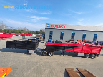 Nauja Platforminė/ Bortinė puspriekabė pervežimui konteinerių SUNSKY superlink trailer for sale: foto 4