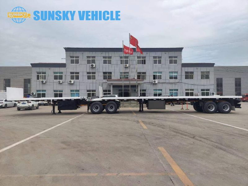Nauja Platforminė/ Bortinė puspriekabė pervežimui konteinerių SUNSKY superlink trailer for sale: foto 2