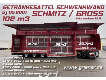 Gėrimų tiekimo puspriekabė Schmitz Cargobull JUMBO /GETRÄNKE SCHWENKWAND BPW 102 M3 !!!!!!!!!: foto 1