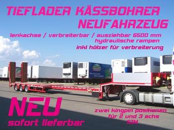 Kässbohrer LB3E / verbreiterbar /lenkachse / 6,5 m AZB - Žemo profilio platforma puspriekabė