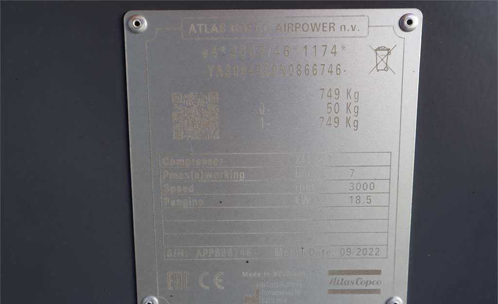 Oro kompresorius Atlas Copco XAS 58-7 Valid inspection, *Guarantee! Diesel, Vol: foto 10