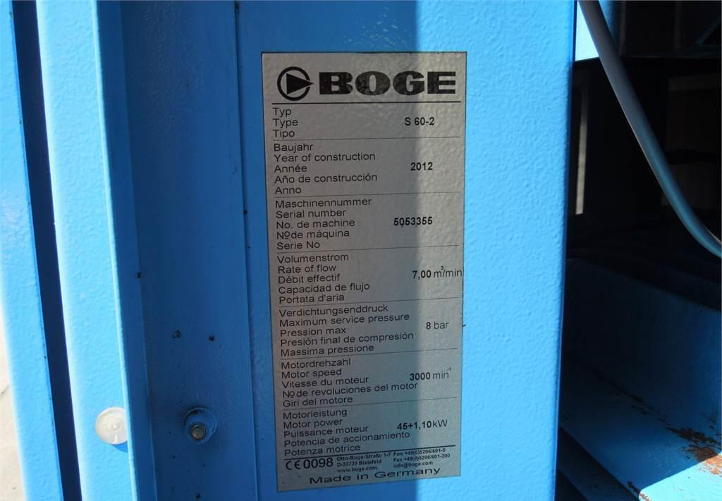 Oro kompresorius Boge SPRĘŻARKA ŚRUBOWA S60-2 45KW 2012R: foto 3
