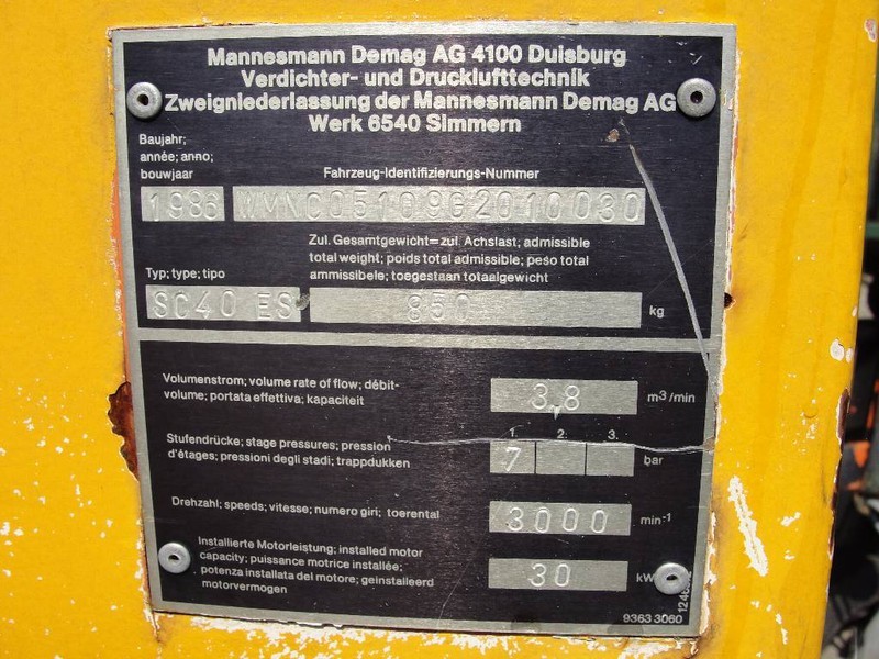Oro kompresorius Demag mannesmann SC 40 ES: foto 4