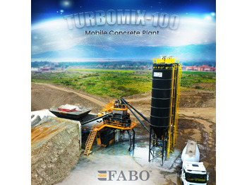 Nauja Betono gamykla FABO TURBOMIX-100 Mobile Concrete Batching Plant: foto 1
