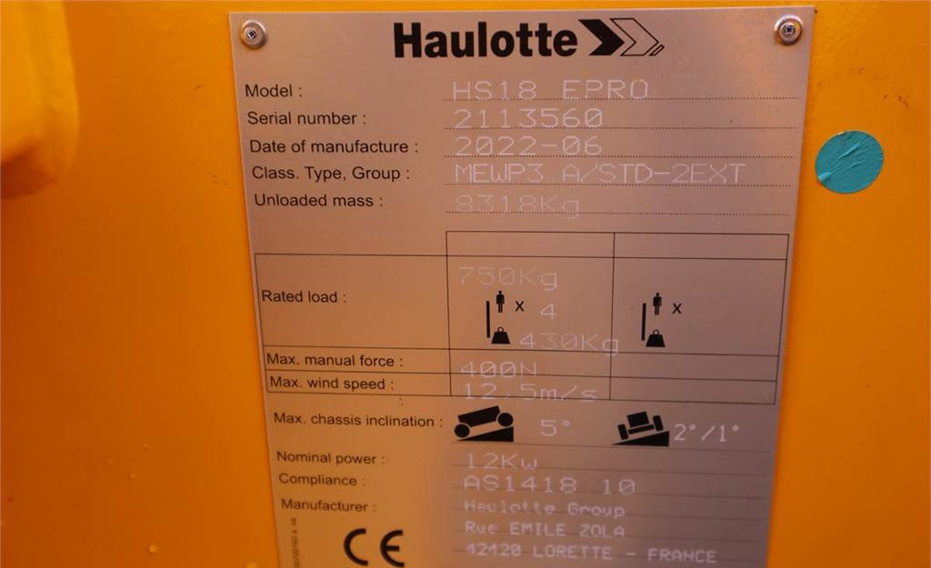 Žirklinis keltuvas Haulotte HS18EPRO Valid Inspection, *Guarantee! Full Electr: foto 10
