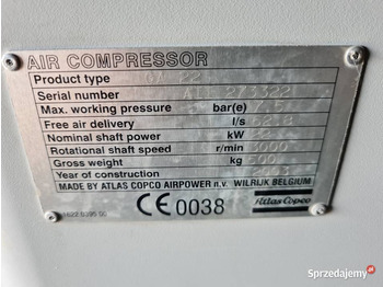 Oro kompresorius Kompresor śrubowy ATLAS COPCO GA 22 ff: foto 5
