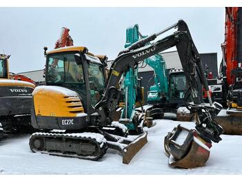 Volvo EC 27 C tiltti,rasvari, 3x kauha  - mini ekskavatorius