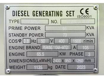Elektrinis generatorius Perkins 1104A-44TG1 - 73 kVA Generator - DPX-19804.1: foto 4