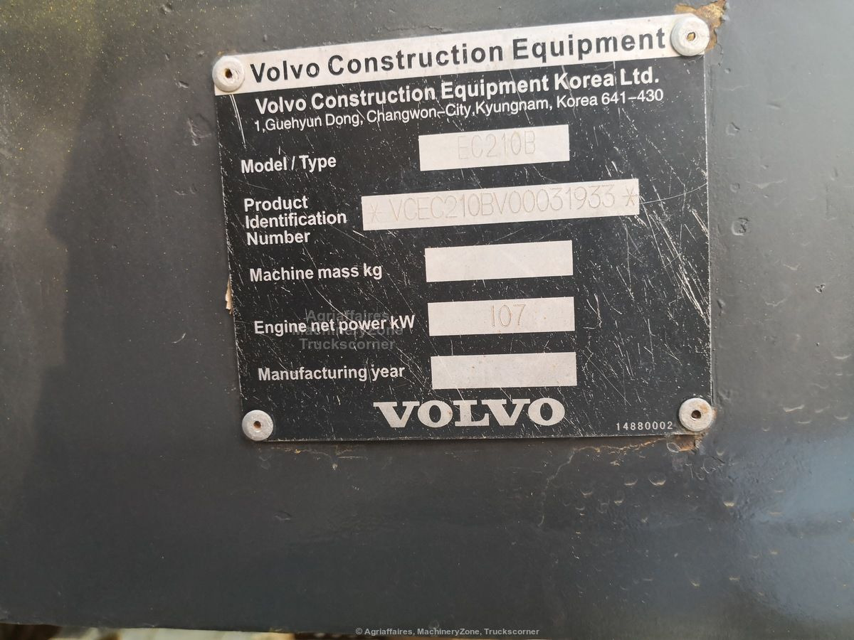 Vikšrinis ekskavatorius Volvo EC210B: foto 6
