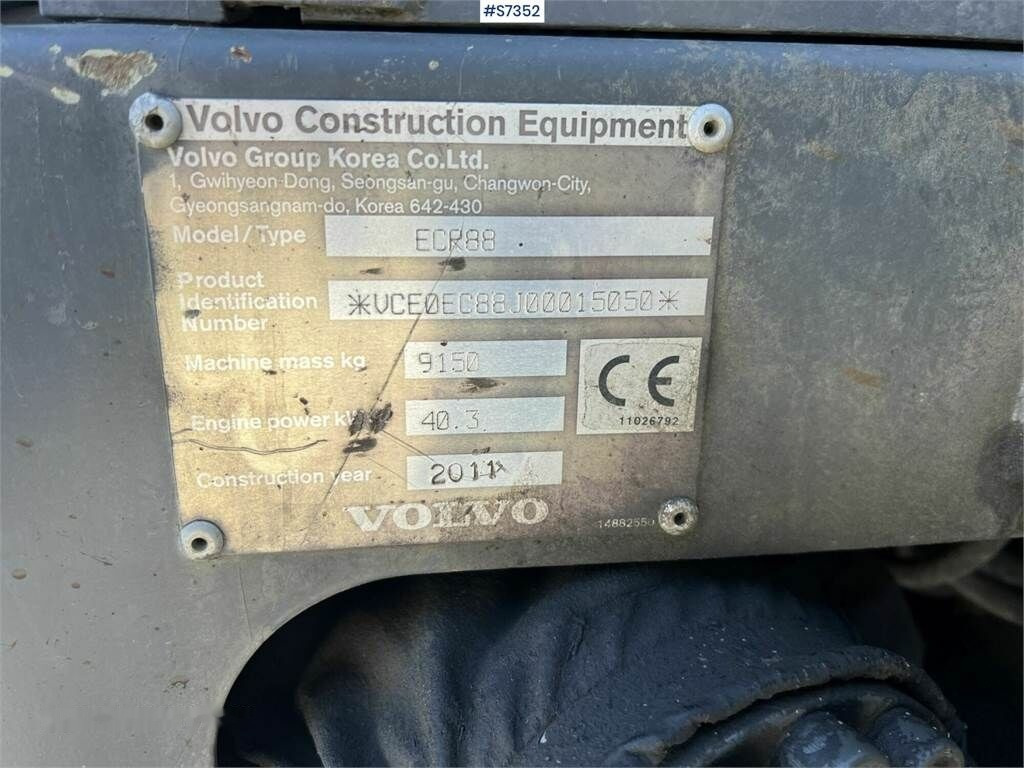 Vikšrinis ekskavatorius Volvo ECR88 Excavator: foto 45