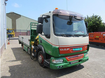 Platforminis/ Bortinis sunkvežimis, Sunkvežimis su kranu DAF DAF FA LF 45.160  & HIAB crane.: foto 4