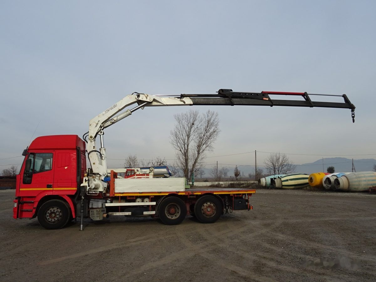 Platforminis/ Bortinis sunkvežimis, Sunkvežimis su kranu IVECO EUROSTAR 240E42: foto 7