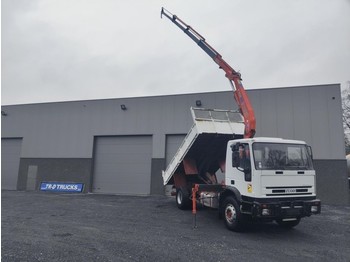Savivartis sunkvežimis, Sunkvežimis su kranu Iveco Eurotech 190 E27-tipper+crane with remote control - full steel: foto 1