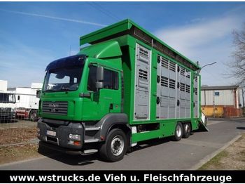 Gyvulių pervežimo sunkvežimis MAN TGA 26.350 Finkl 3 Stock Lift Hubdach: foto 1