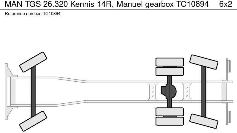 Platforminis/ Bortinis sunkvežimis, Sunkvežimis su kranu MAN TGS 26.320 Kennis 14R, Manuel gearbox: foto 9