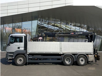 Platforminis/ Bortinis sunkvežimis, Sunkvežimis su kranu MAN TGS 26.420 Flatbed + crane 6x2: foto 5