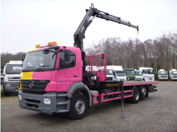 Platforminis/ Bortinis sunkvežimis, Sunkvežimis su kranu Mercedes Axor 2529 6x2 RHD + Hiab XS144 B-3 HiDuo: foto 1