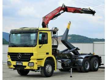Hook-lift sunkvežimis, Sunkvežimis su kranu Mercedes-Benz Actros 2641 Abrollkipper 4,80m+ Kran*6x4*: foto 1