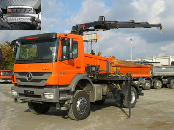 Savivartis sunkvežimis, Sunkvežimis su kranu Mercedes-Benz Axor 1829 AK 4x4 2-Achs Allradkipper Kran Funk+G: foto 1