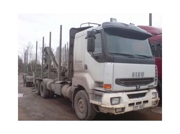 Sunkvežimis pervežimui medienos Sisu E12M, 6x4 mit kran: foto 1