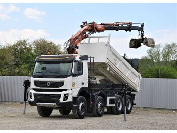 Savivartis sunkvežimis, Sunkvežimis su kranu Volvo FMX 410 Kipper 5,10m *ATLAS 190.2E-A3/FUNK *8x4: foto 1
