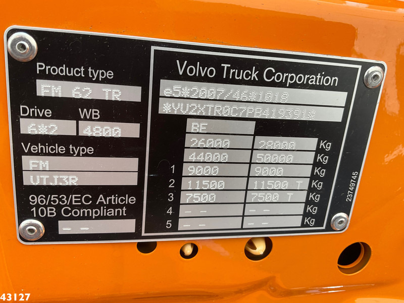 Hook-lift sunkvežimis Volvo FM 430 VDL 21 Ton haakarmsysteem: foto 18
